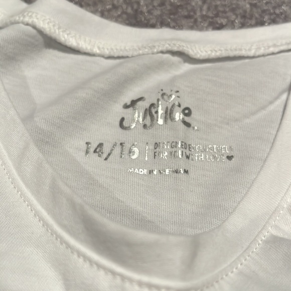 Justice brand tank top.  60% cotton and 40% polyester. - Picture 2 of 2